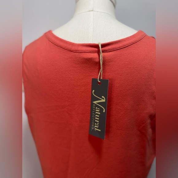 Natural Reflections Tank Sleeveless Dress Women's Size M Orange NWT - Picture 6 of 11